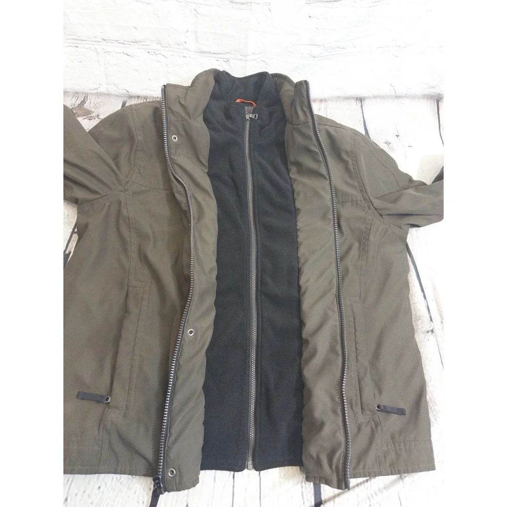Marc New York Jacket Mens XXL‎ Brown Quilted Lined Full Zip Utility Coat